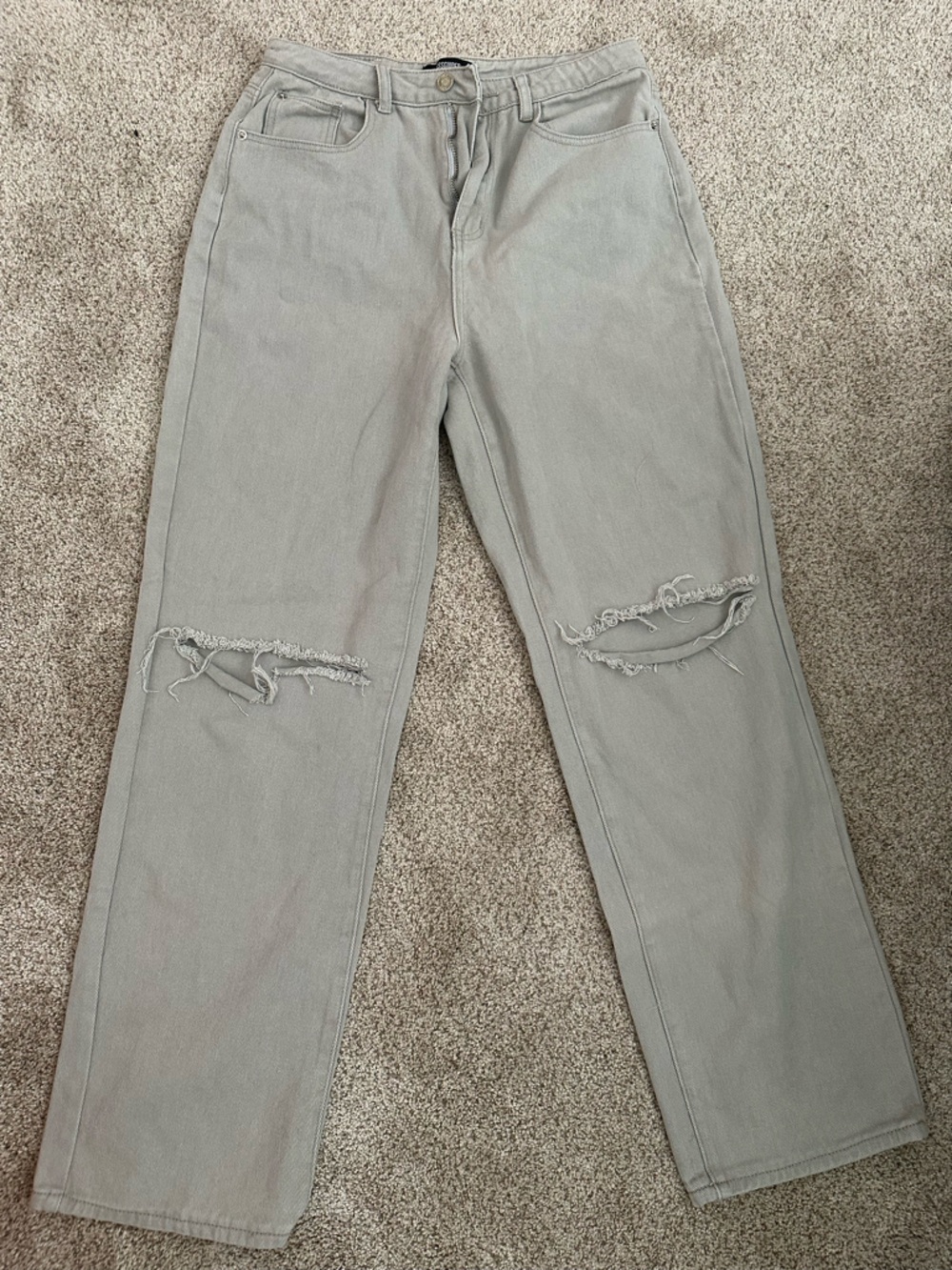 Missguided Light Grey Denim Jeans